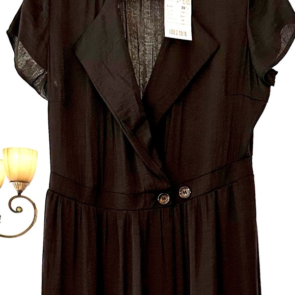 Promod Black Wrap Around Dress - Picture 9 of 12